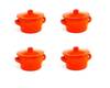 Piral Mini Crocks with lid,  Set of Four, Earhy Orange